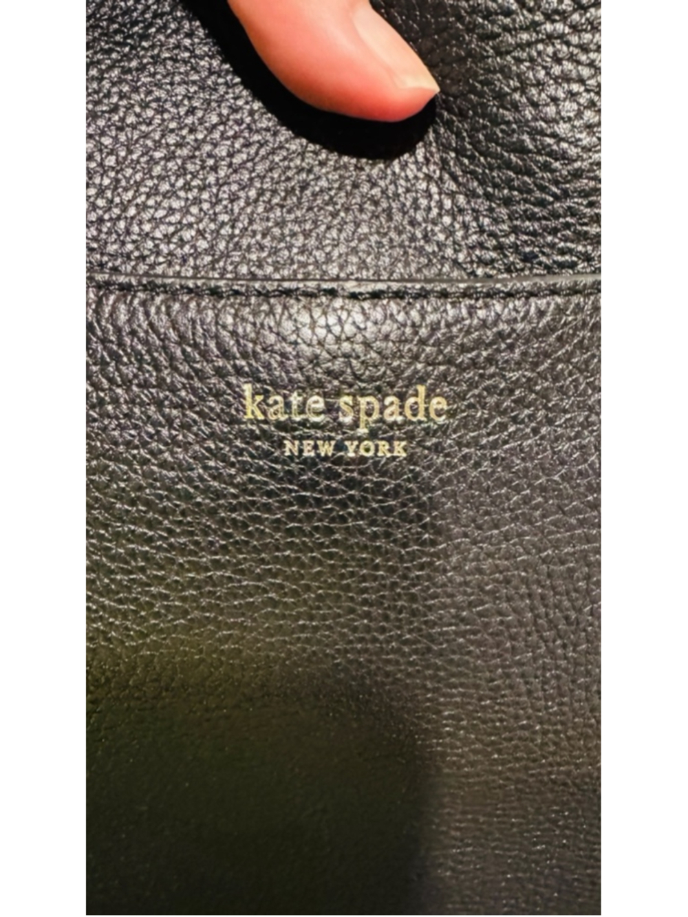 Women's Kate Spade Black Leather Shoulder Bag One Size 10x12 - Picture 3 of 10